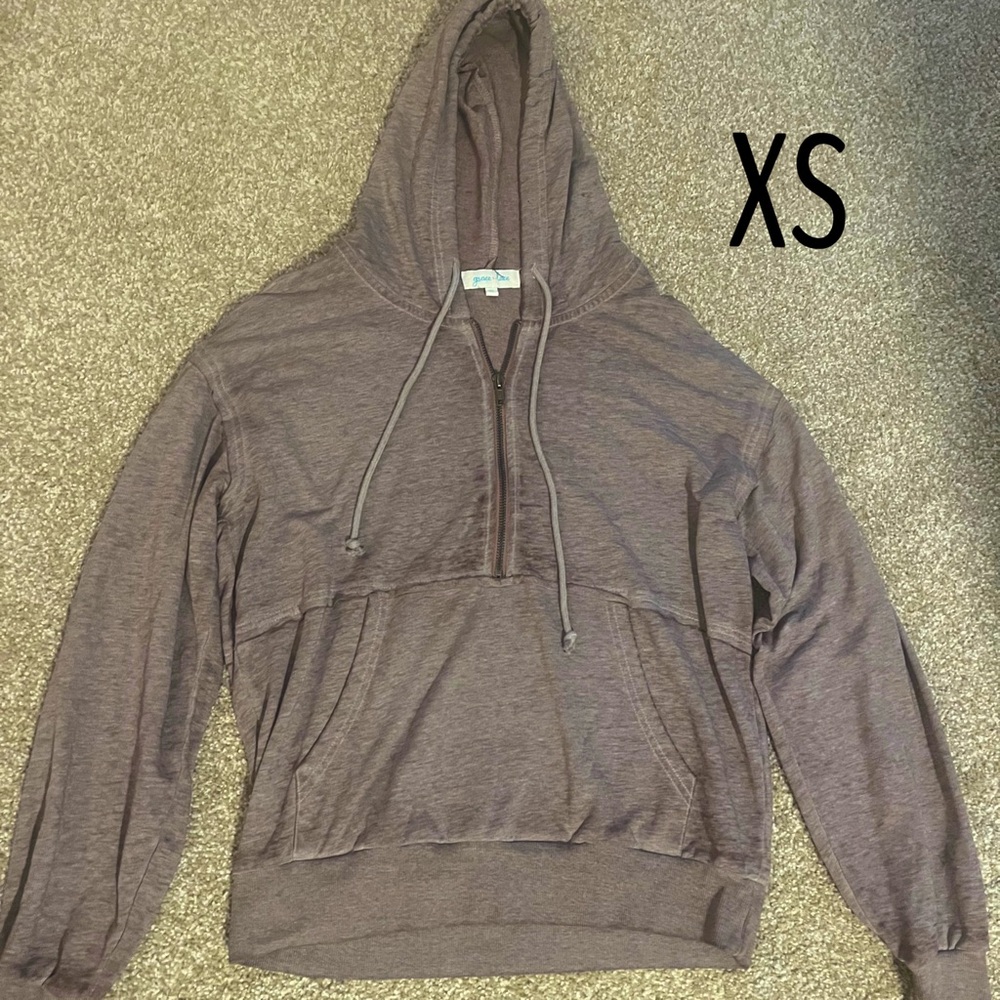 Grace and Lace mauve quarter zip pullover